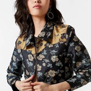 Urban Outfitters UO Western Colorblock Floral Gas Jacket